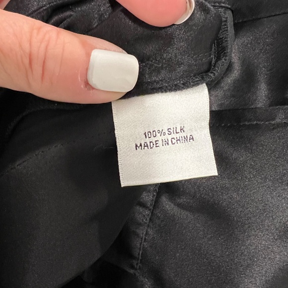 NWT Vintage Emanuel Ungaro 100% Silk Black Cargo Pants Size 12 - Picture 6 of 14